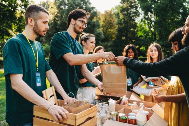 Fresh food donations ready for charity pickup